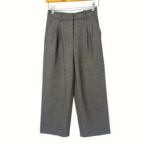 Artizia Wilfred Wide Leg Pleated Pants Size 0 Brown/Gray career workwear